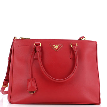 Prada Double Zip Lux Tote Saffiano Leather Medium