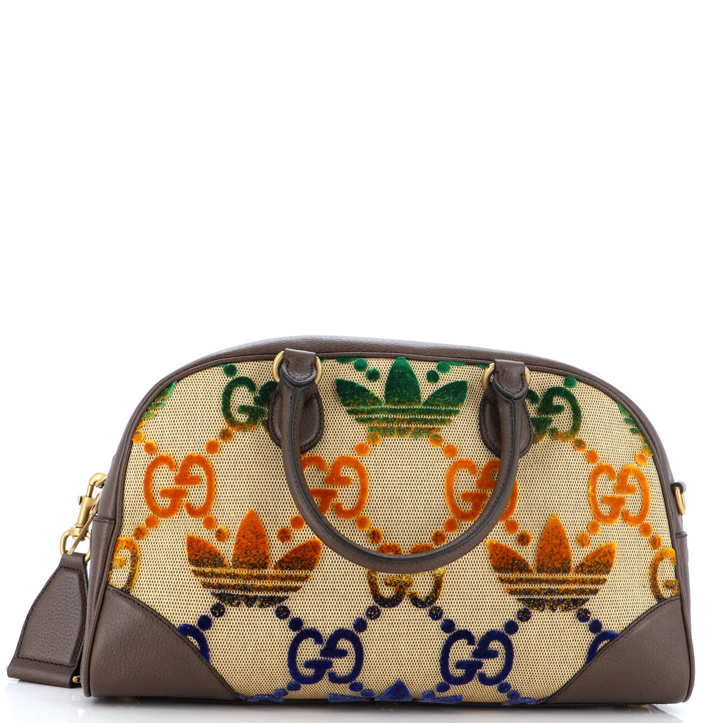 Gucci GGパターン アクセサリーバック Gucci x adidas Duffle Bag Velvet GG Trefoil Canvas Medium 257806