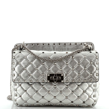 Valentino Garavani Rockstud Spike Flap Bag Quilted Leather Medium
