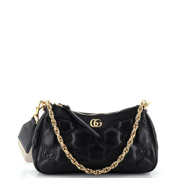 Gucci Zip Shoulder Bag GG Embossed Matelasse Leather Mini