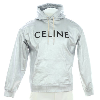 Celine Logo Hoodie Metallic Cotton