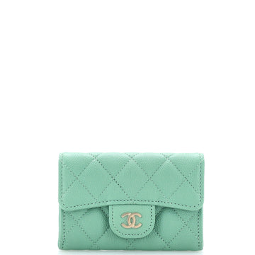 Chanel Classic Flap Card Case Quilted Caviar
