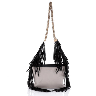 Lanvin Tribale Shoulder Bag Leather White 2578503