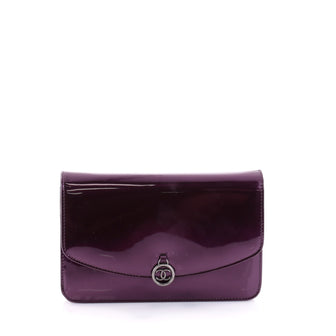 Chanel CC Charm Wallet on Chain Patent Purple 2578504