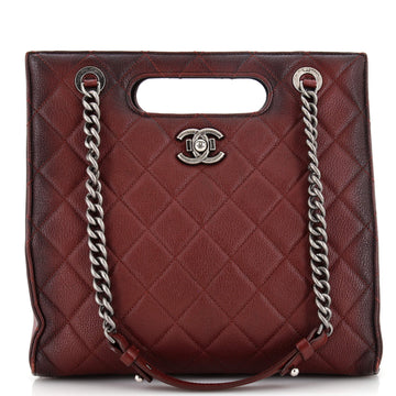 Chanel Perfect Edge Shopping Tote Quilted Goatskin Small