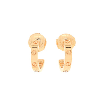 Cartier Love Hoop Earrings 18K Rose Gold Small