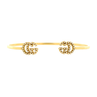 Gucci GG Running Cuff Bracelet 18K Yellow Gold with Diamonds
