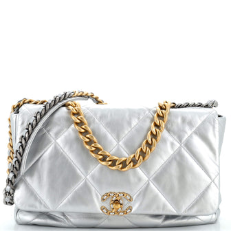 Chanel 19 Flap Bag Quilted Leather Maxi
