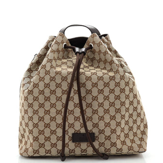 Gucci Drawstring Backpack (Outlet) GG Canvas Medium