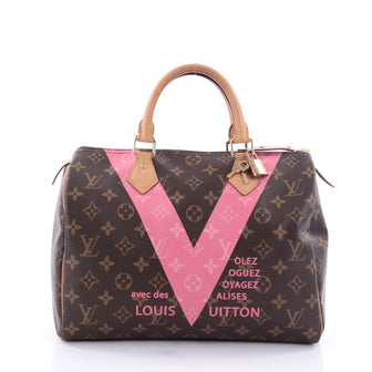 Louis Vuitton Speedy Handbag Limited Edition V Monogram 2579601