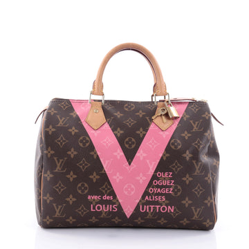 Louis Vuitton Speedy Handbag Limited Edition V Monogram 2579601