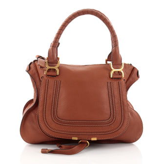 Chloe Marcie Shoulder Bag Leather Medium Brown 2579702
