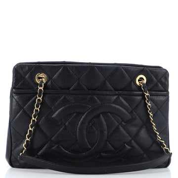 Chanel Timeless CC Shopping Tote Quilted Caviar Medium