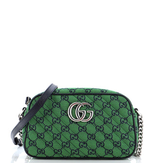 Gucci GG Marmont Shoulder Bag Diagonal Quilted GG Canvas Small