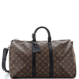 Louis Vuitton Keepall Bandouliere Bag Macassar Monogram Canvas 45