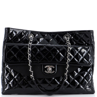 Chanel Coco Shine Tote Quilted Patent Large