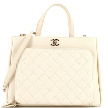 Chanel Business Affinity Tote Quilted Caviar Large