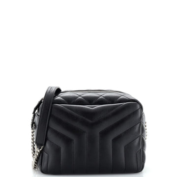 Saint Laurent LouLou Bowling Bag Matelasse Chevron Leather Small