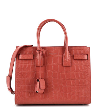 Saint Laurent Sac de Jour NM Bag Crocodile Embossed Leather Baby
