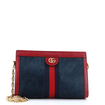 Gucci Ophidia Chain Shoulder Bag Suede Small