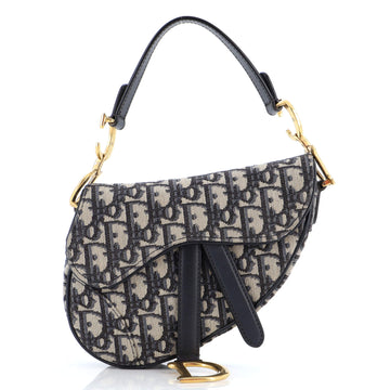 Christian Dior Saddle Handbag Oblique Canvas Mini