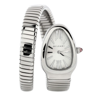 Bvlgari Serpenti Tubogas Single Spiral Quartz Watch Stainless Steel 23