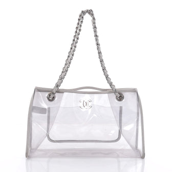 Chanel Naked Tote Bag PVC Large White 2582201