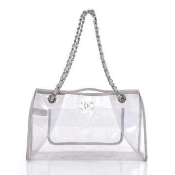 Chanel Naked Tote Bag PVC Large White 2582201