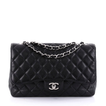 Chanel Classic Single Flap Bag Quilted Caviar Jumbo 2582301