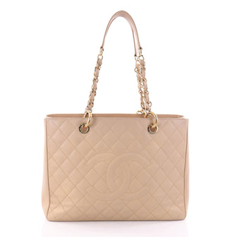 Chanel Grand Shopping Tote Quilted Caviar Neutral 2582305
