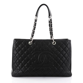 Chanel Grand Shopping Tote Quilted Caviar XL Black 2582306