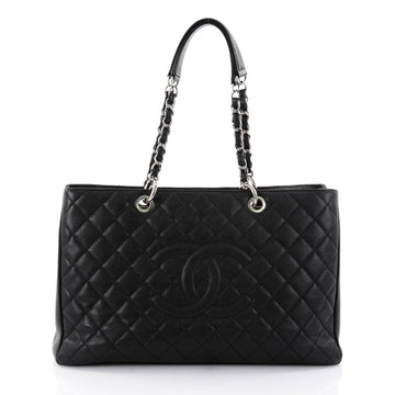 Chanel Grand Shopping Tote Quilted Caviar XL Black 2582306