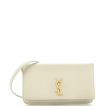 Saint Laurent Classic Monogram Phone Holder Shoulder Bag Leather