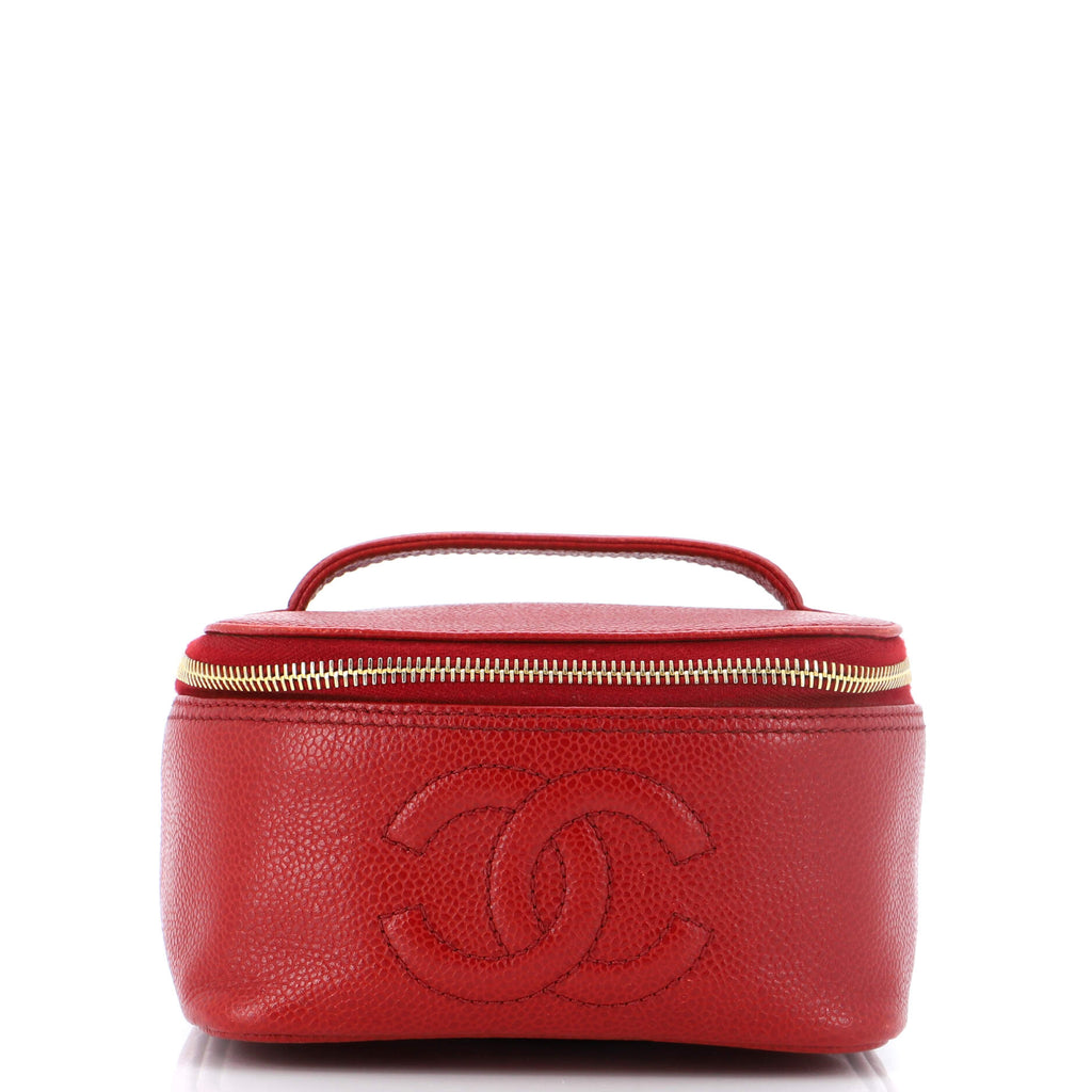 Vintage Timeless Vanity Case Caviar Mini / red