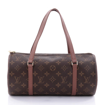 Louis Vuitton Papillon Handbag Monogram Canvas 30 Brown 2582703