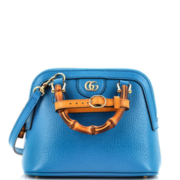 Gucci Diana NM Bamboo Dome Top Handle Bag Leather Mini