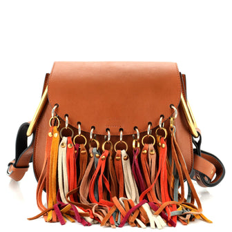Chloe Multicolor Fringe Hudson Bag Leather Small