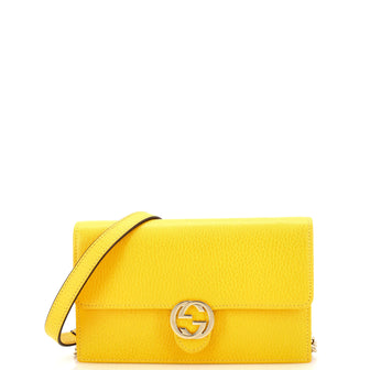 Gucci Interlocking Wallet on Chain (Outlet) Leather