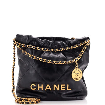Chanel 22 Chain Hobo Quilted Calfskin Mini