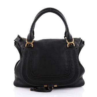 Chloe Marcie Shoulder Bag Leather Large Black 2583403