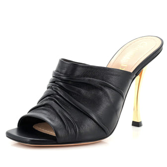 Christian Dior D-Fame Heeled Mule Sandals Leather