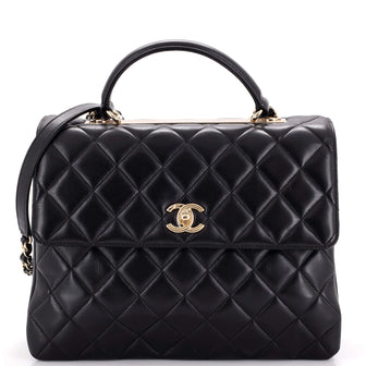 Chanel Trendy CC Top Handle Bag Quilted Lambskin Large