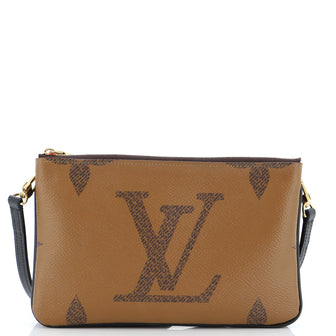 Louis Vuitton Double Zip Pochette Reverse Monogram Giant