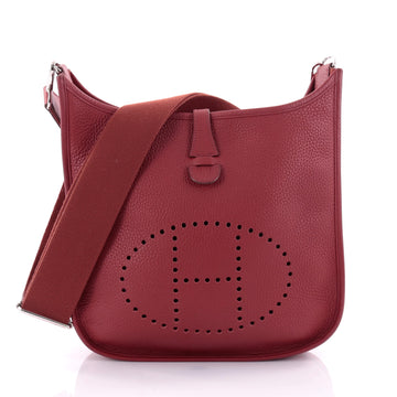 Hermes Evelyne Crossbody Gen III Clemence PM Red 2584001