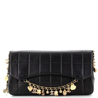 Chanel Vintage Chocolate Bar Lucky Charms Chain Flap Bag Quilted Lambskin Medium