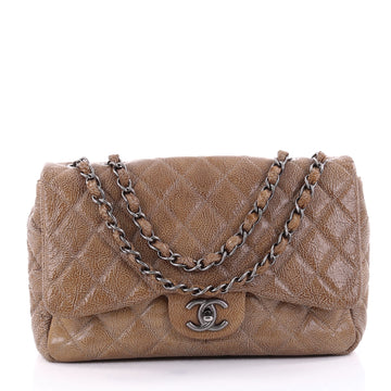 Chanel Classic Single Flap Bag Quilted Crinkled Patent 2584101
