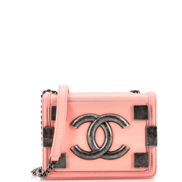 Chanel Boy Brick Flap Bag Lambskin and Plexiglass Mini