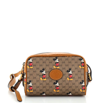 Gucci Disney Mickey Mouse Shoulder Bag Printed Mini GG Coated Canvas Mini