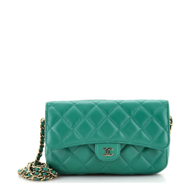 Chanel Classic Flap Phone Holder with Chain Quilted Lambskin