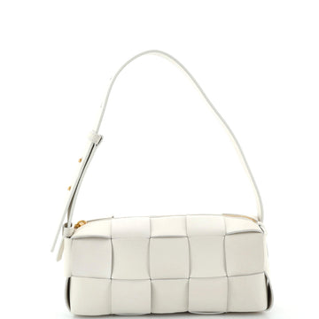 Bottega Veneta Brick Cassette Shoulder Bag Maxi Intrecciato Leather Small